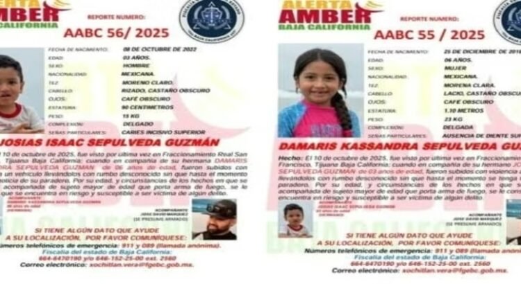 Raptan a hermanos de 6 y 3 años en Tijuana